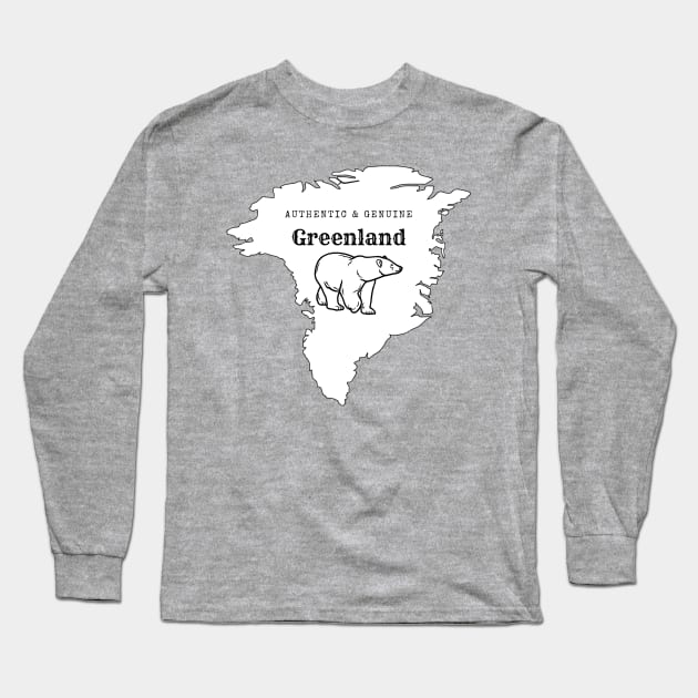 Authentic Greenland Version 2 Long Sleeve T-Shirt by TrapperWeasel